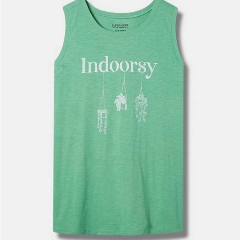 Torrid Indoorsy Cotton Vintage Crew Neck Tank 00x M/L